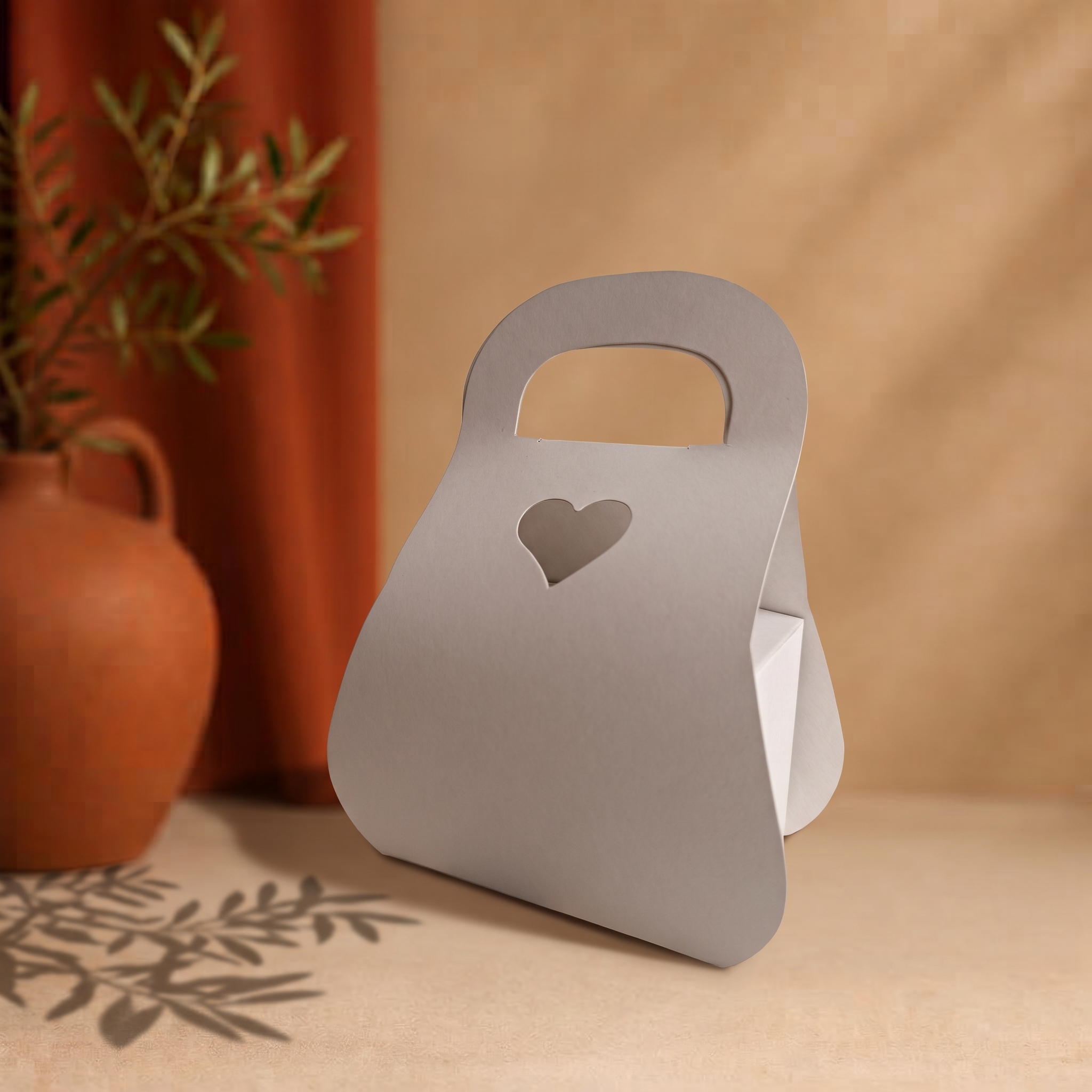 Caja Golosinera CORAZON Tipo Caramelera para Eventos de Cartulina full color personalizable con tu logo — Gaia Packaging Argentina